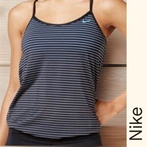 𝅺Nike‎ Tankini Swimsuit Stripped Top